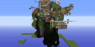 Minecraft - игрок построил удивительный город на голове гиганта